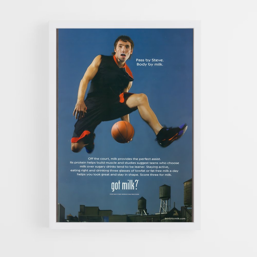 Poster Steve nash marquer – affiche Basketball (vue 3)